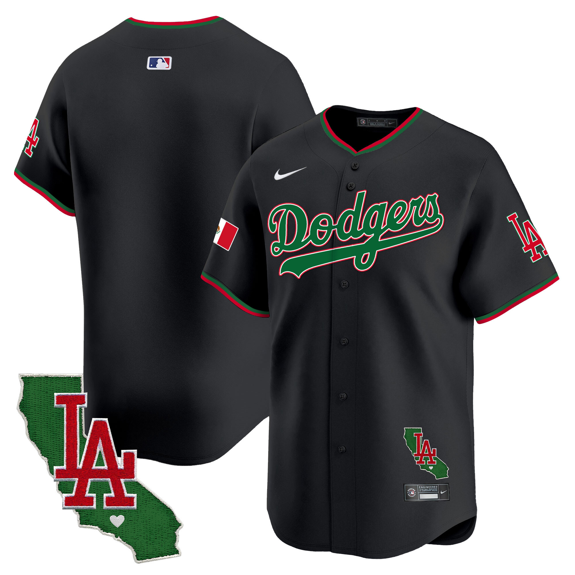 Men's Dodgers Mexico California Patch Vapor Premier Limited Jersey V4 - All Stitched - Image 27