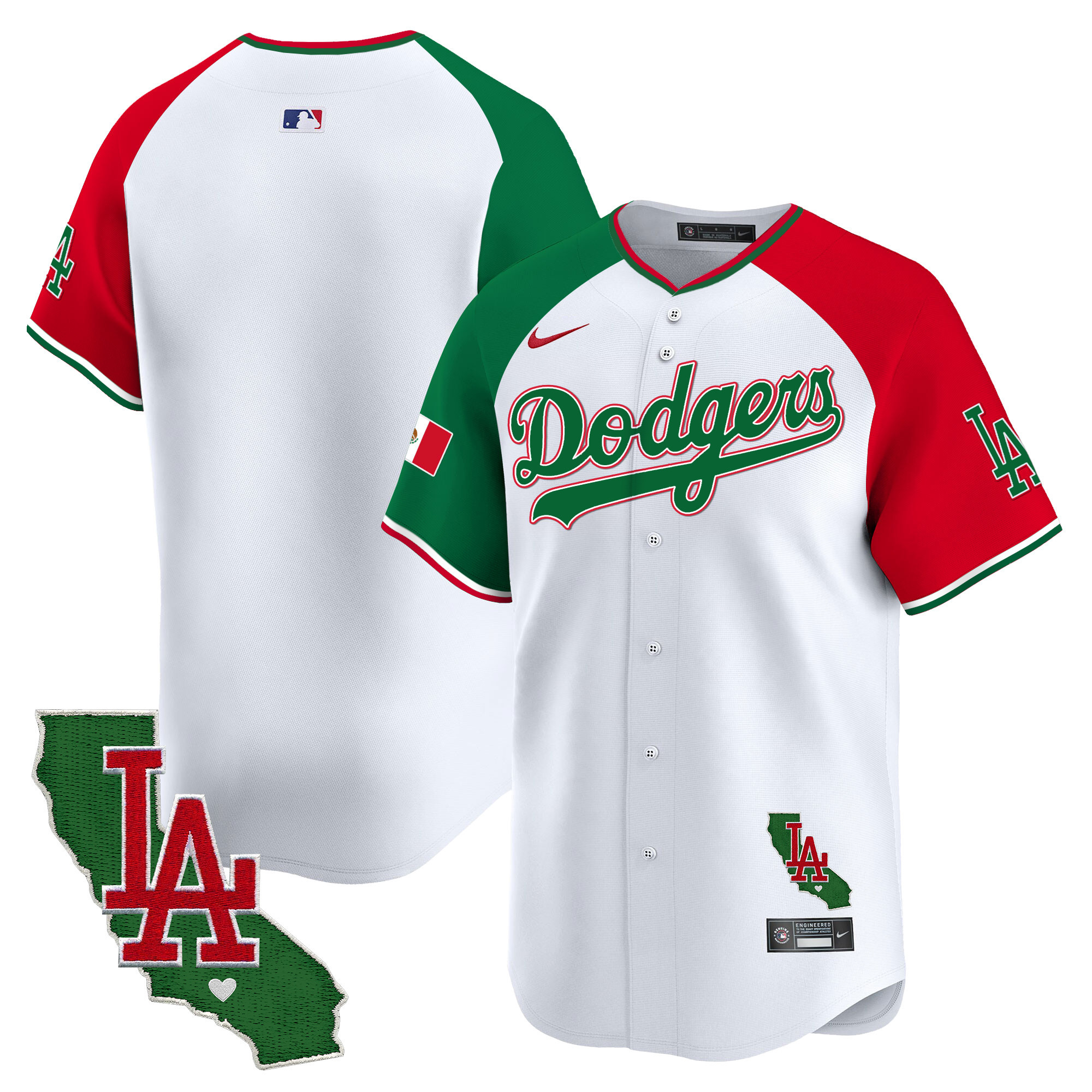 Men's Dodgers Mexico California Patch Vapor Premier Limited Jersey V4 - All Stitched - Image 36