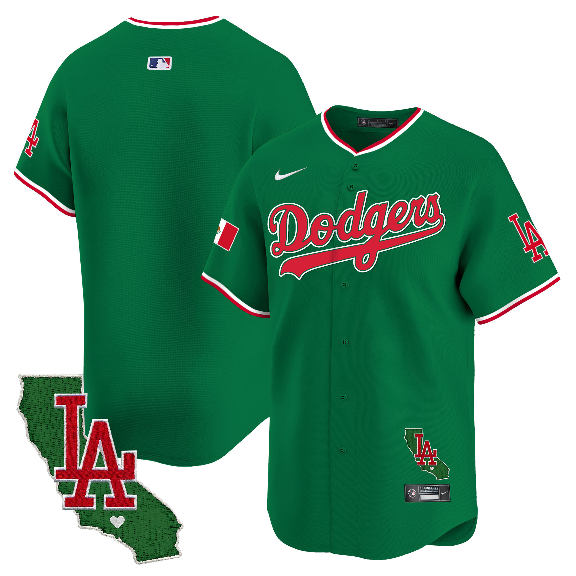 Men's Dodgers Mexico California Patch Vapor Premier Limited Jersey V4 - All Stitched - Image 45