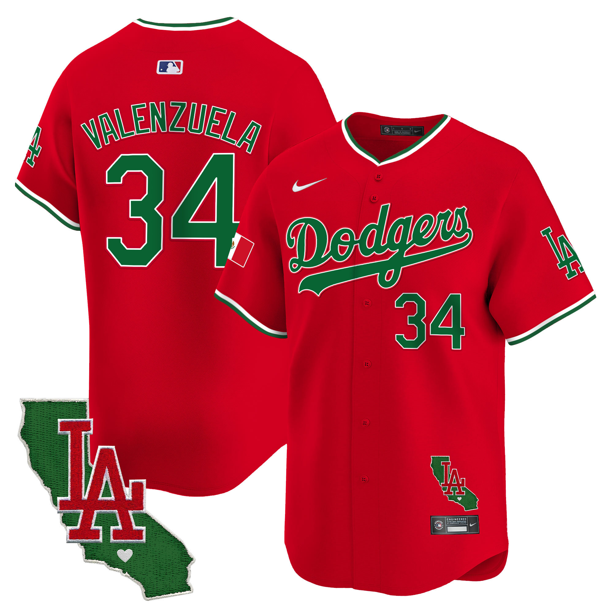 Men's Dodgers Mexico California Patch Vapor Premier Limited Jersey V4 - All Stitched - Image 46