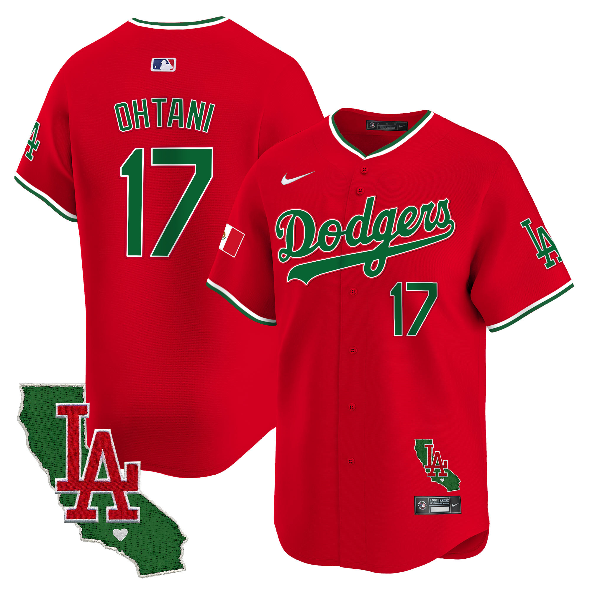 Men's Dodgers Mexico California Patch Vapor Premier Limited Jersey V4 - All Stitched - Image 47