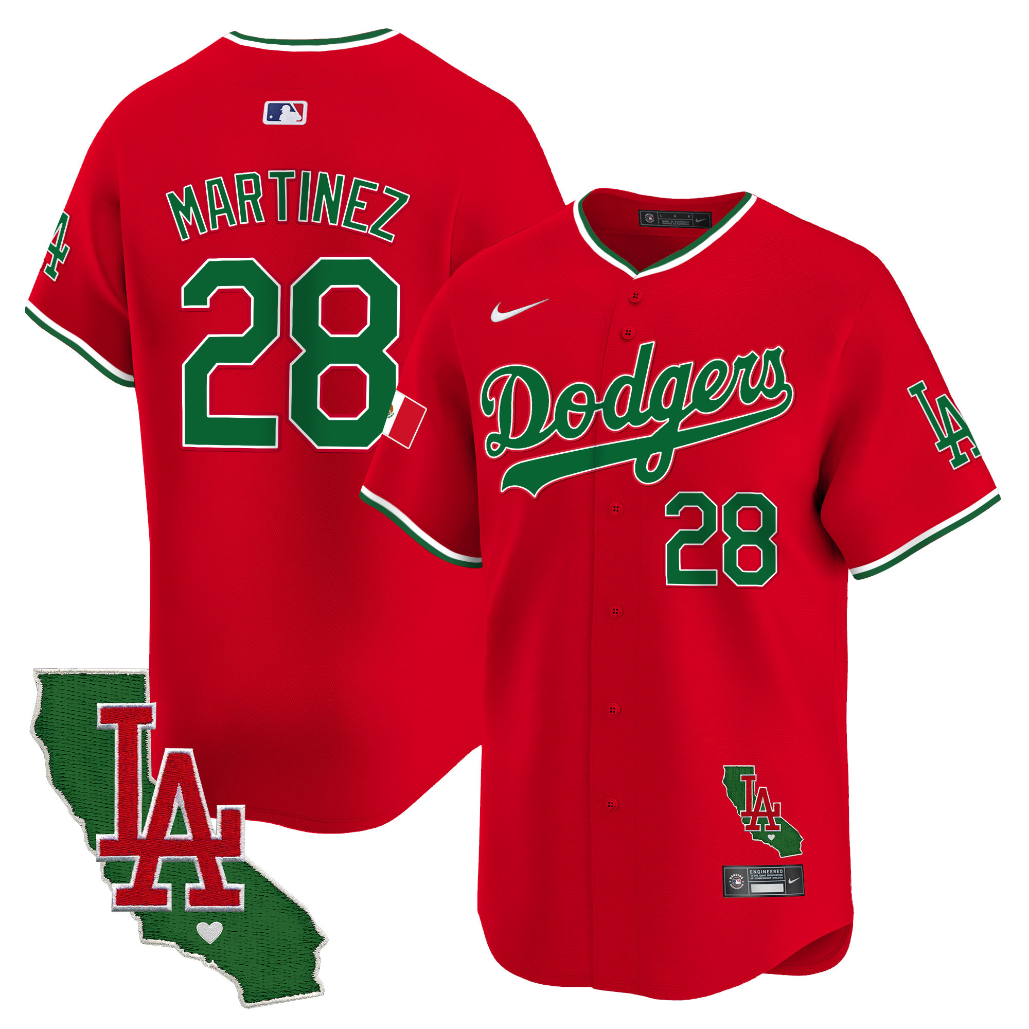Men's Dodgers Mexico California Patch Vapor Premier Limited Jersey V4 - All Stitched - Image 51