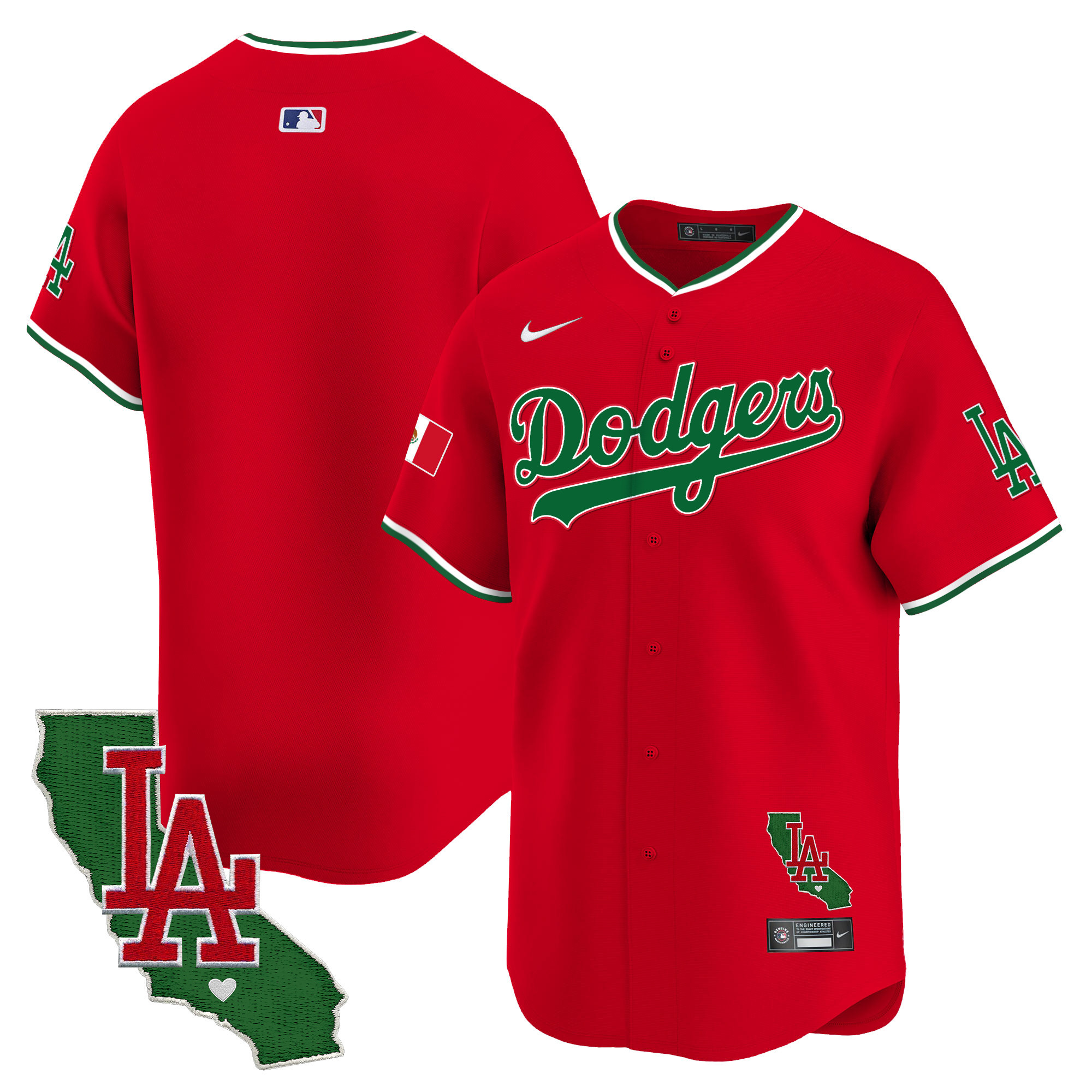 Men's Dodgers Mexico California Patch Vapor Premier Limited Jersey V4 - All Stitched - Image 54