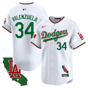 Men's Dodgers Mexico California Patch Vapor Premier Limited Jersey V4 - All Stitched