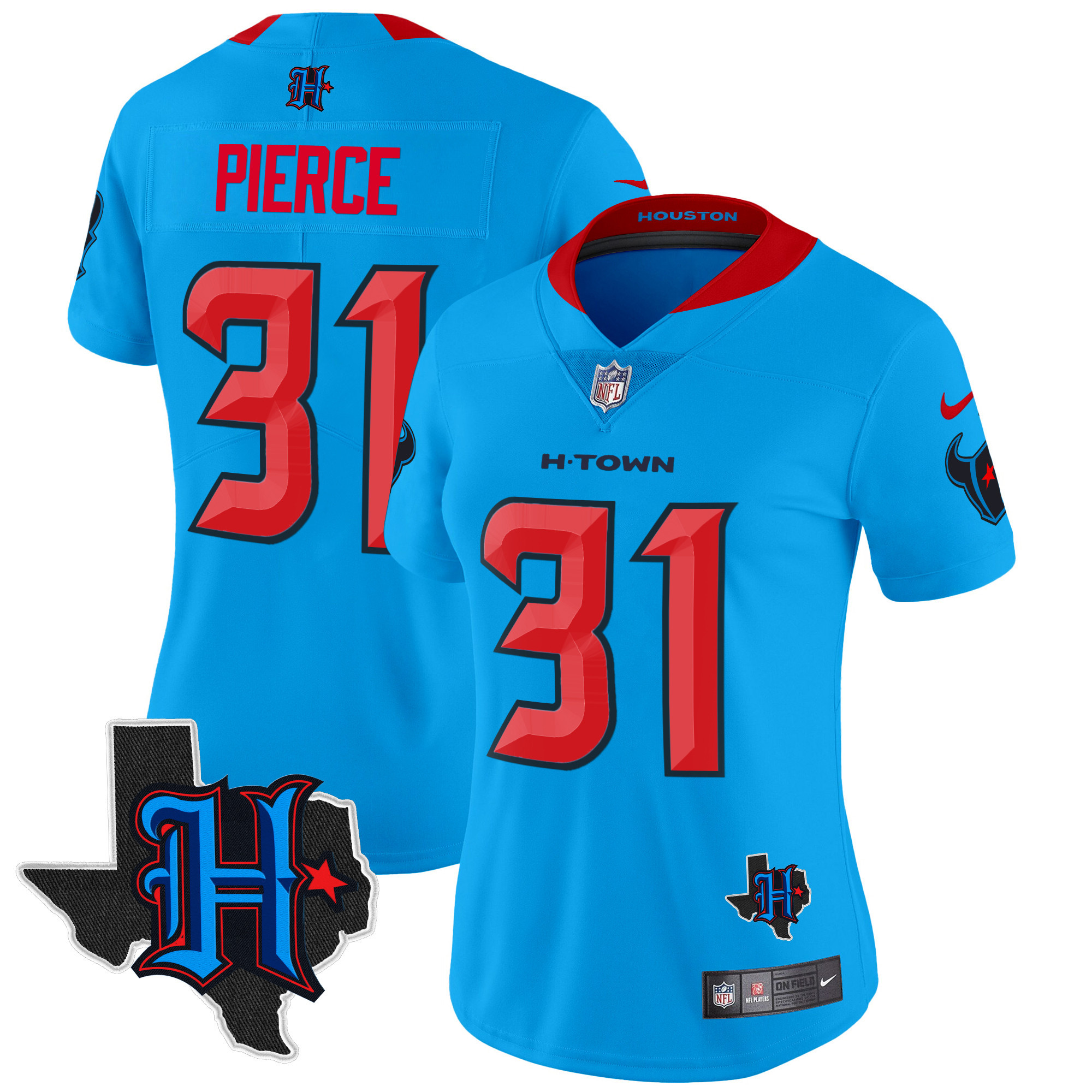 Women's Houston Texans 2024 Texas Patch Vapor Limited Jersey V2 - All Stitched - Image 6