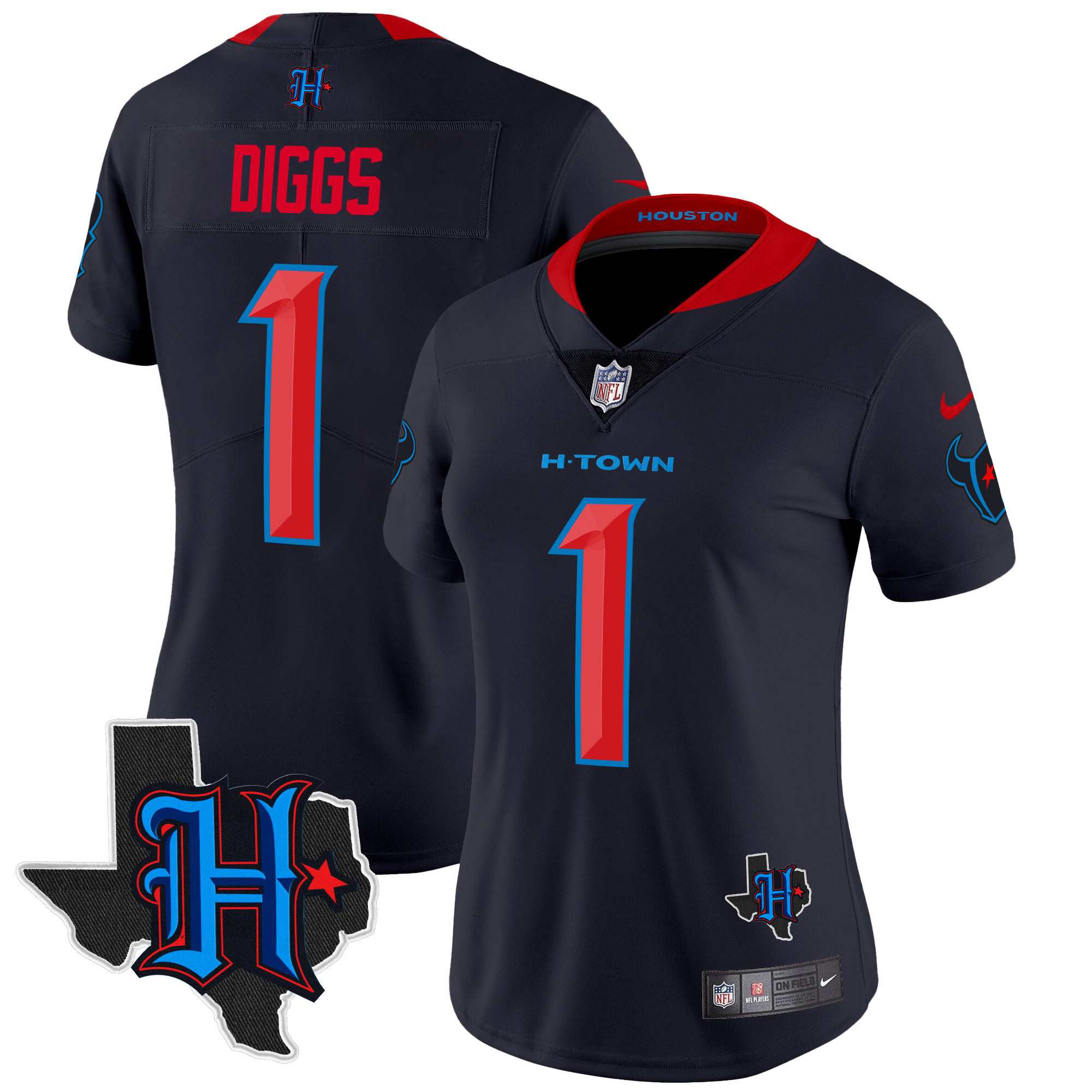 Women's Houston Texans 2024 Texas Patch Vapor Limited Jersey V2 - All Stitched - Image 11