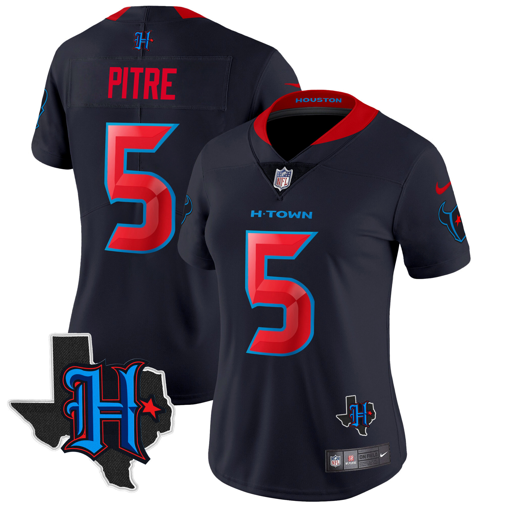 Women's Houston Texans 2024 Texas Patch Vapor Limited Jersey V2 - All Stitched - Image 17