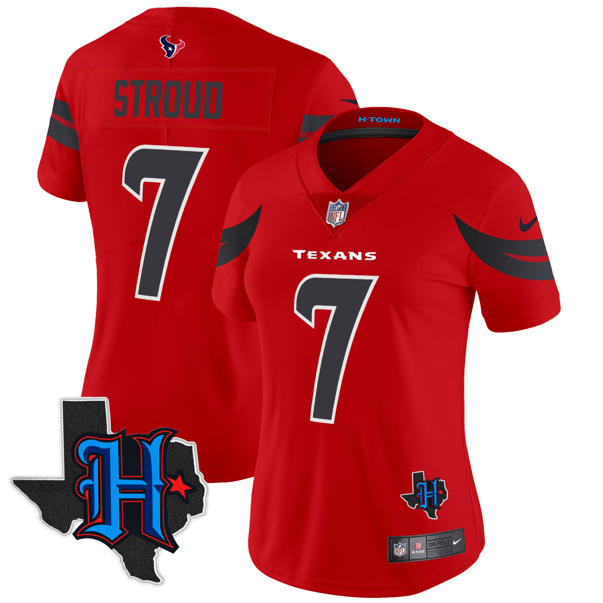 Women's Houston Texans 2024 Texas Patch Vapor Limited Jersey V2 - All Stitched - Image 19