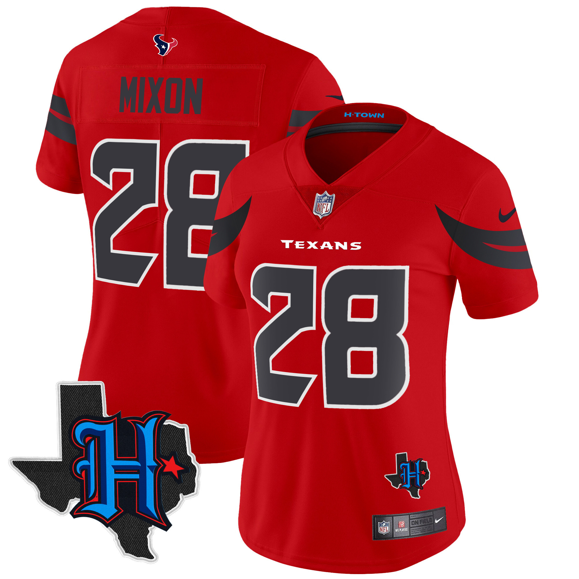 Women's Houston Texans 2024 Texas Patch Vapor Limited Jersey V2 - All Stitched - Image 21