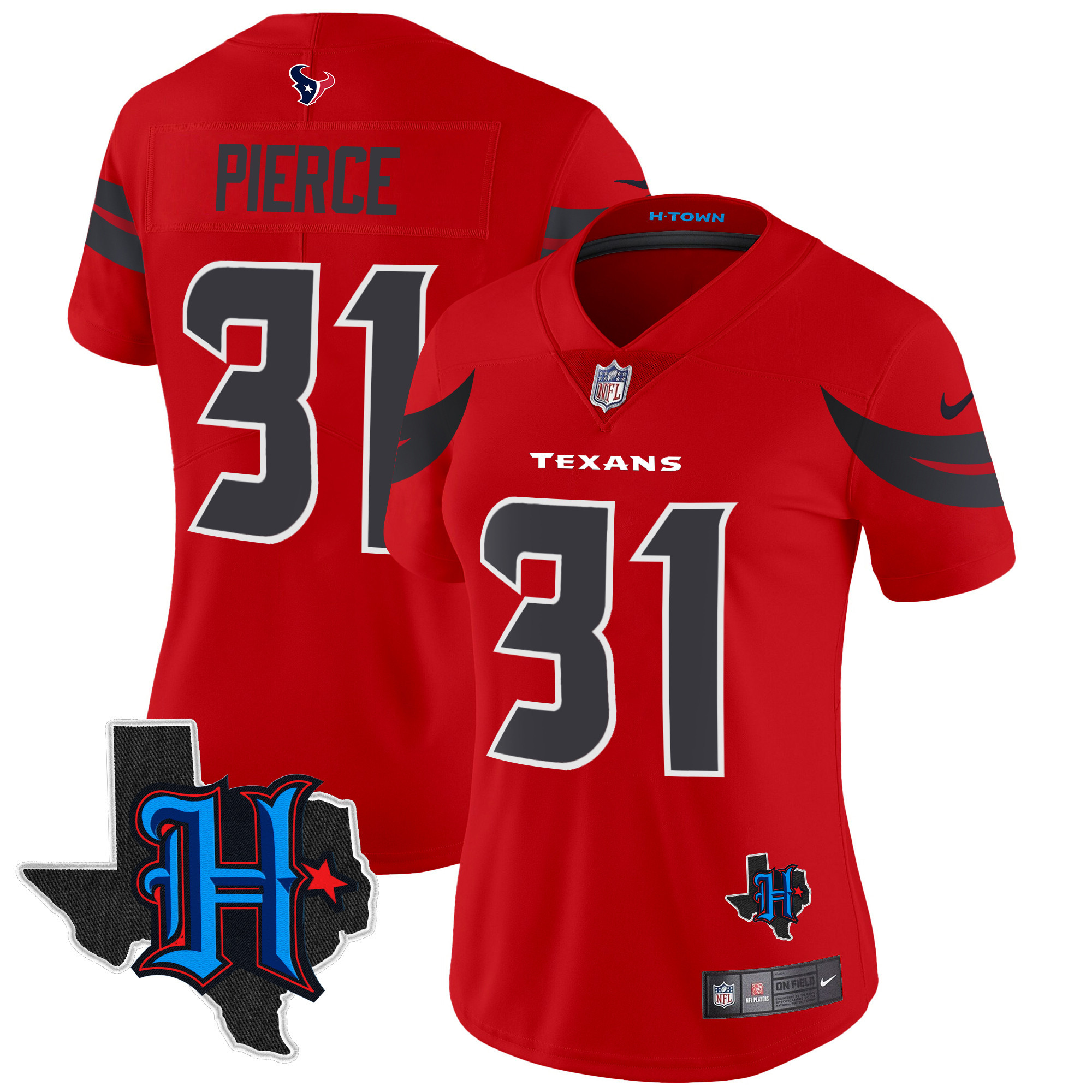 Women's Houston Texans 2024 Texas Patch Vapor Limited Jersey V2 - All Stitched - Image 24