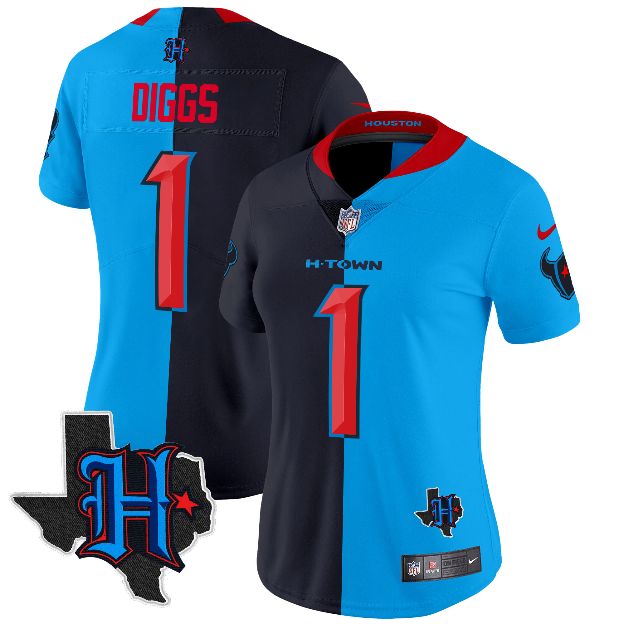 Women's Houston Texans 2024 Texas Patch Vapor Limited Jersey V2 - All Stitched - Image 47