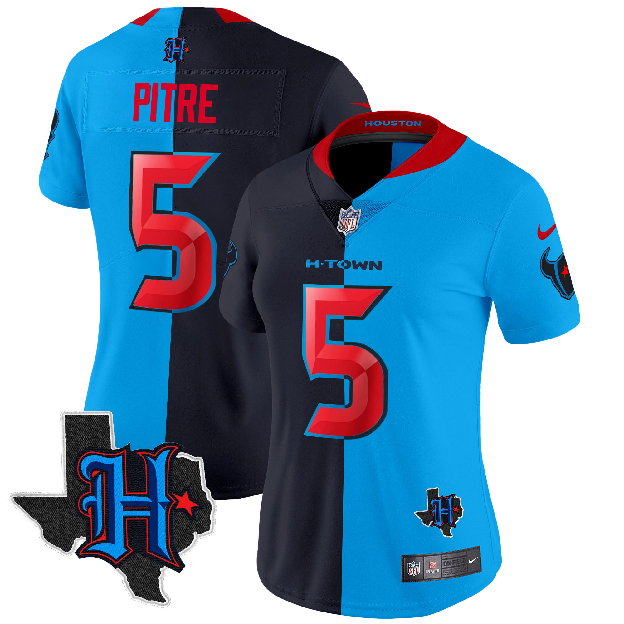 Women's Houston Texans 2024 Texas Patch Vapor Limited Jersey V2 - All Stitched - Image 53
