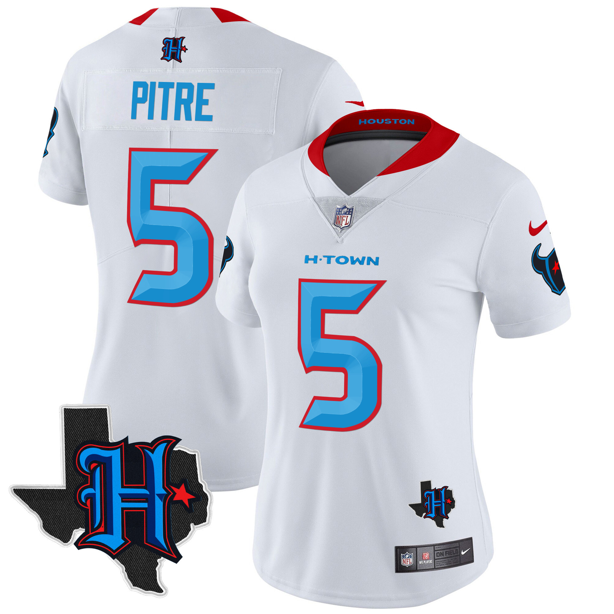 Women's Houston Texans 2024 Texas Patch Vapor Limited Jersey V2 - All Stitched - Image 62