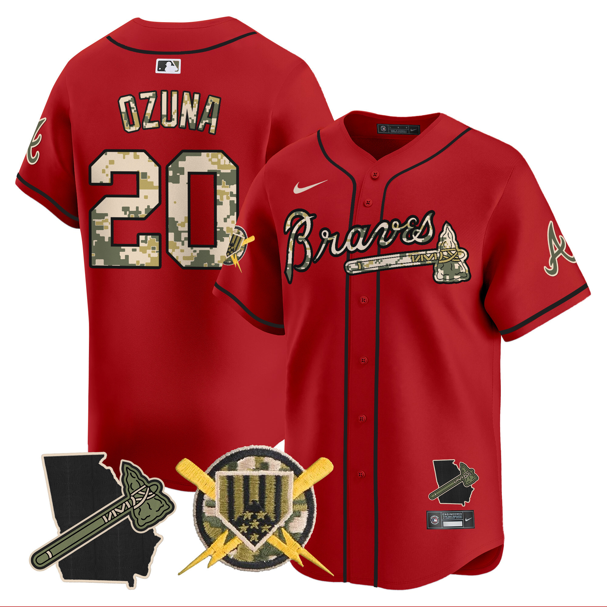 Men's Atlanta Braves Armed Forces Day Vapor Premier Limited Jersey - All Stitched - Image 30