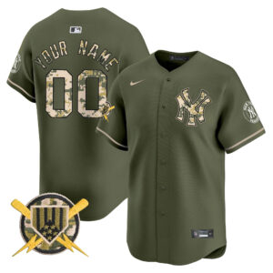 New York Yankees Armed Forces Day Vapor Premier Limited Custom Jersey - All Stitched