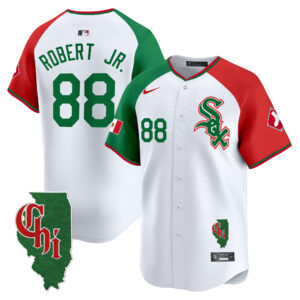 Men's Chicago White Sox Mexico Vapor Premier Limited Jersey - Illinois Patch - All Stitched
