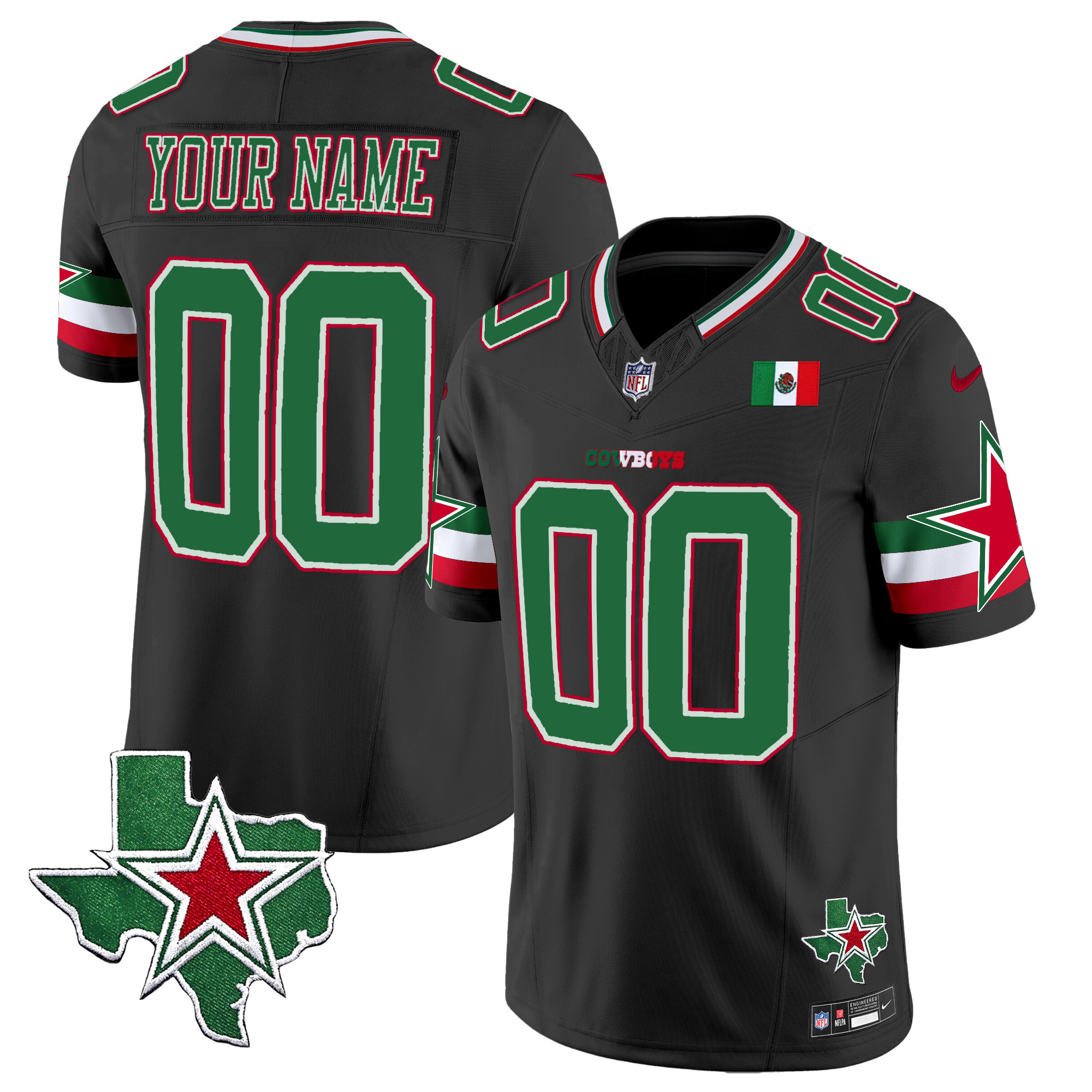 Cowboys 2024 Mexico Vapor Premier Limited Custom Jersey - All Stitched - Image 2