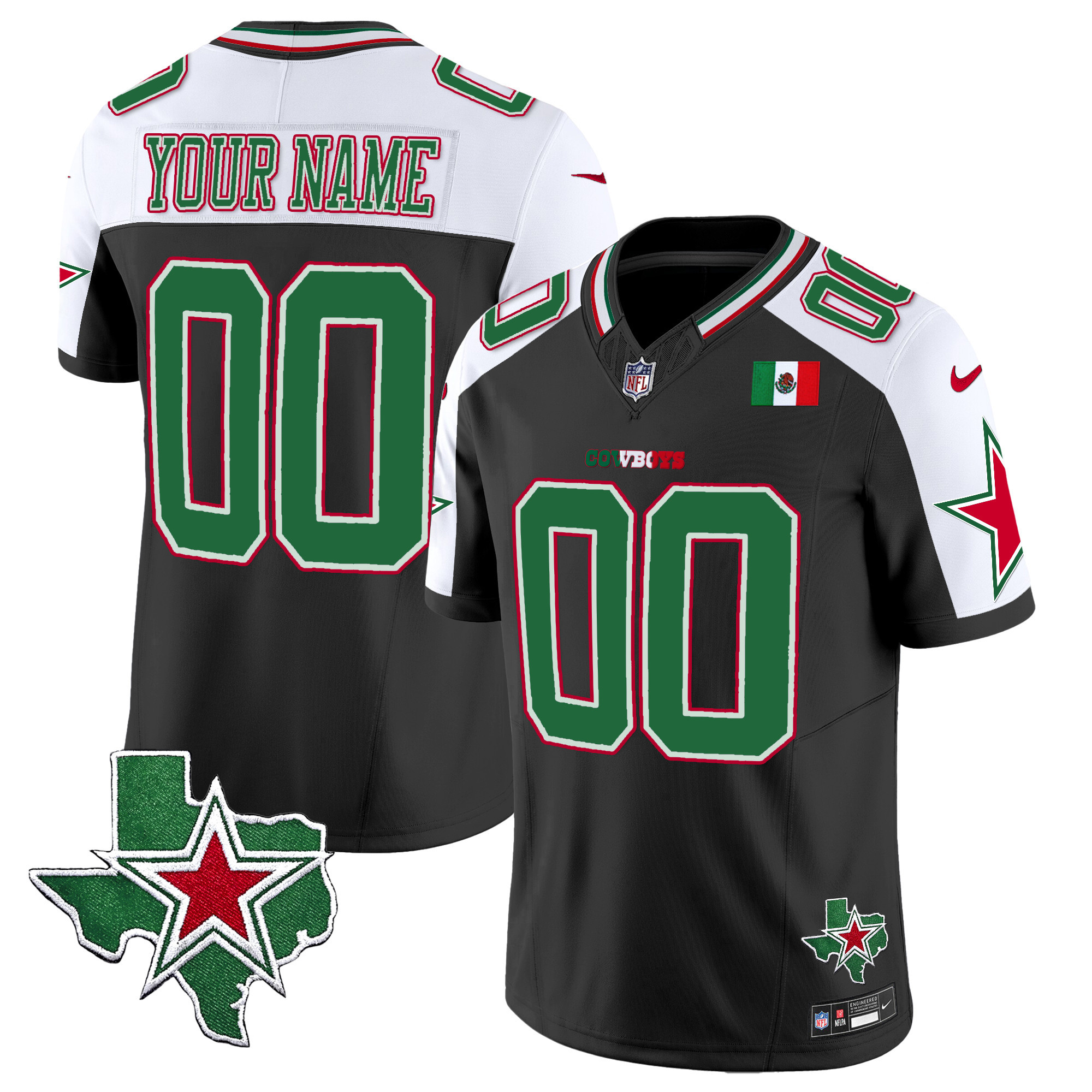 Cowboys 2024 Mexico Vapor Premier Limited Custom Jersey - All Stitched - Image 3