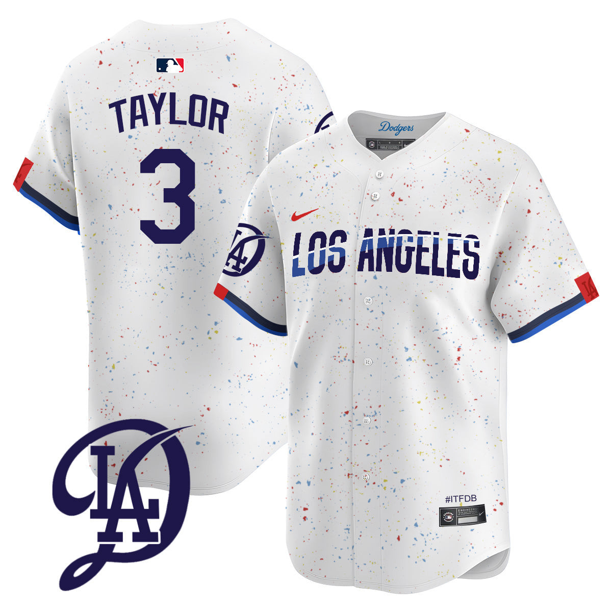 Men's Dodgers 2024 City Connect Vapor Premier Limited Jersey - All Stitched - Image 4