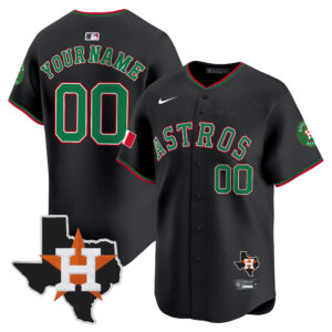 Astros Mexico Texas Patch Vapor Premier Limited Custom Jersey V4 - All Stitched