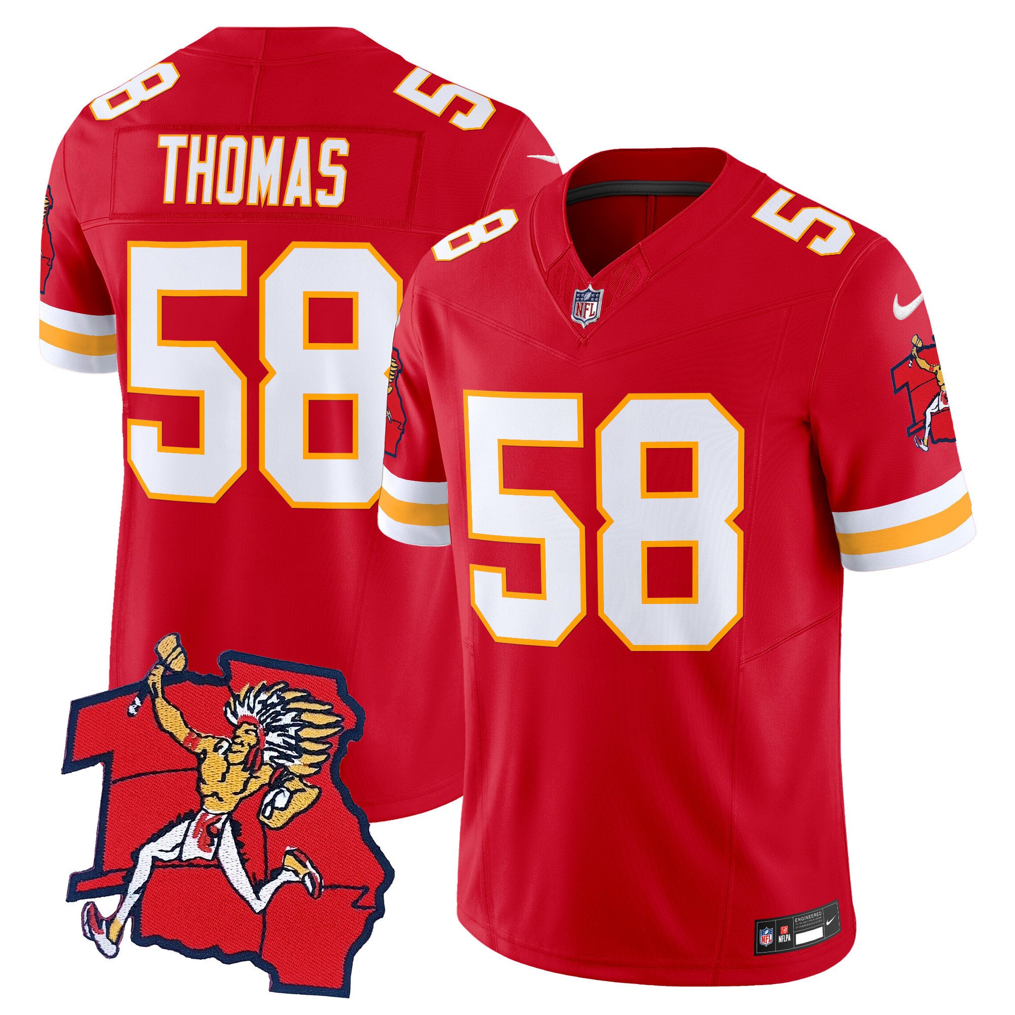 Men's Chiefs 1963 Throwback Vapor Limited Jersey - All Stitched - Image 19