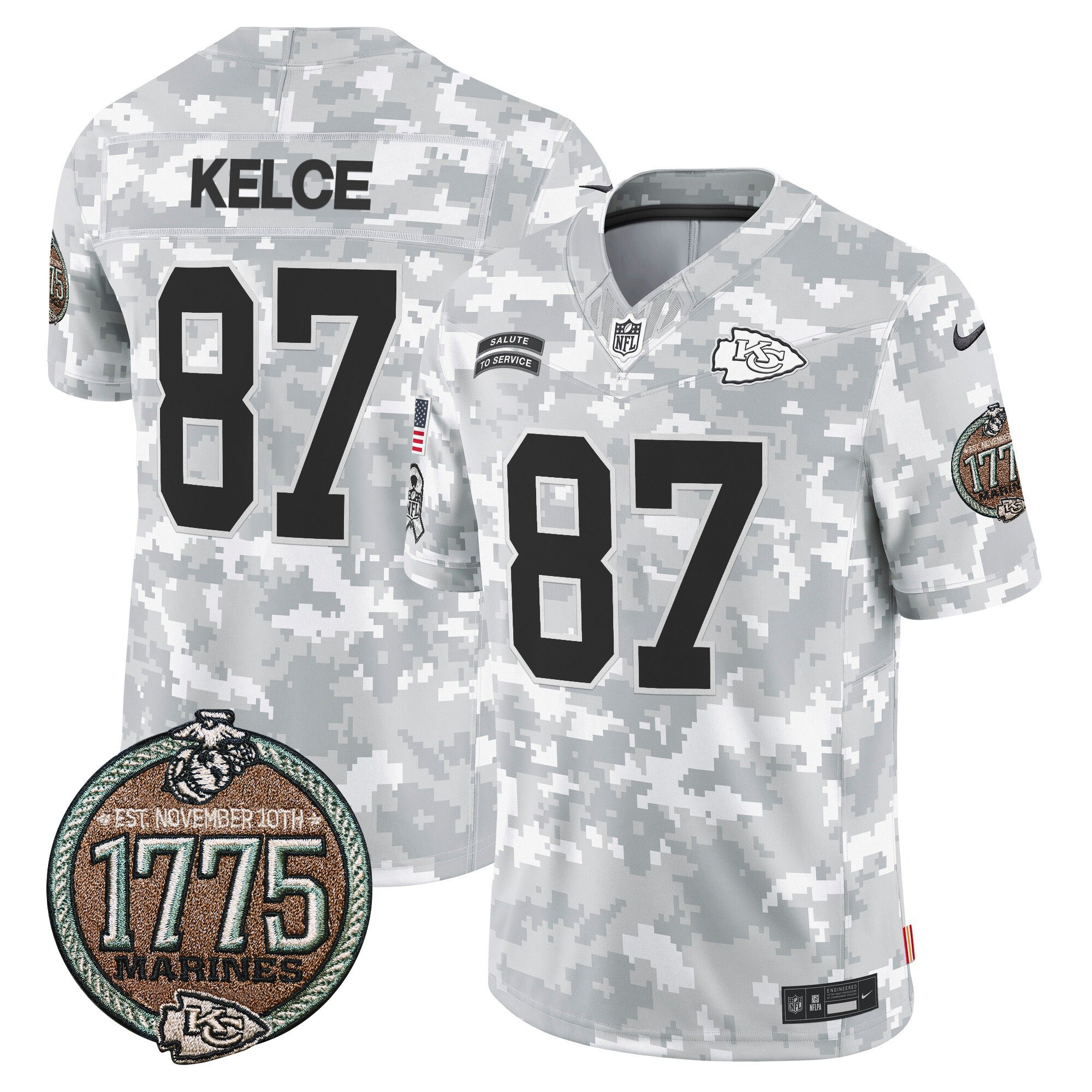 Men's Chiefs 2024 Salute to Service Establishment Year Patch Vapor Limited Jersey - All Stitched - Image 2