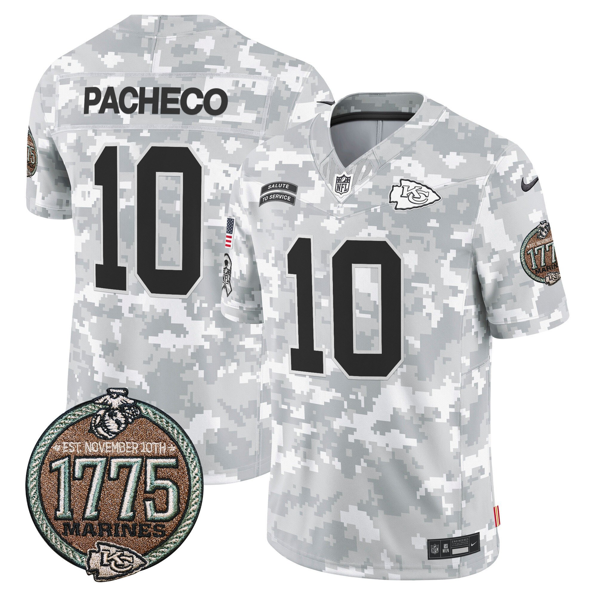 Men's Chiefs 2024 Salute to Service Establishment Year Patch Vapor Limited Jersey - All Stitched - Image 4