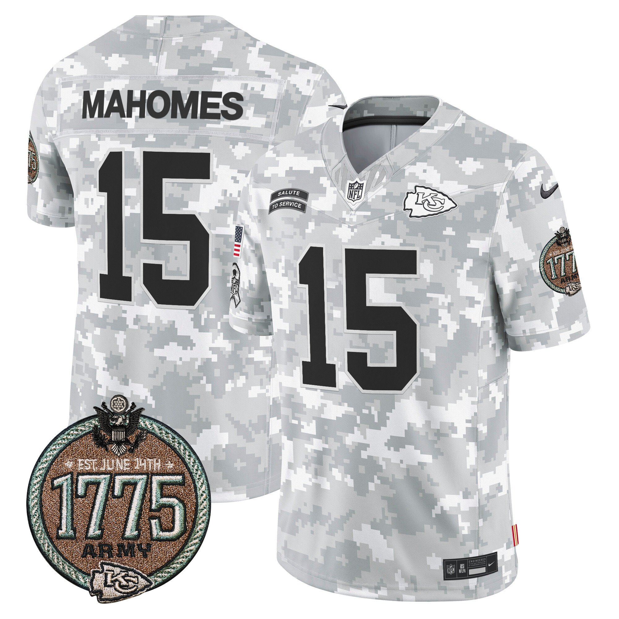 Men's Chiefs 2024 Salute to Service Establishment Year Patch Vapor Limited Jersey - All Stitched - Image 9