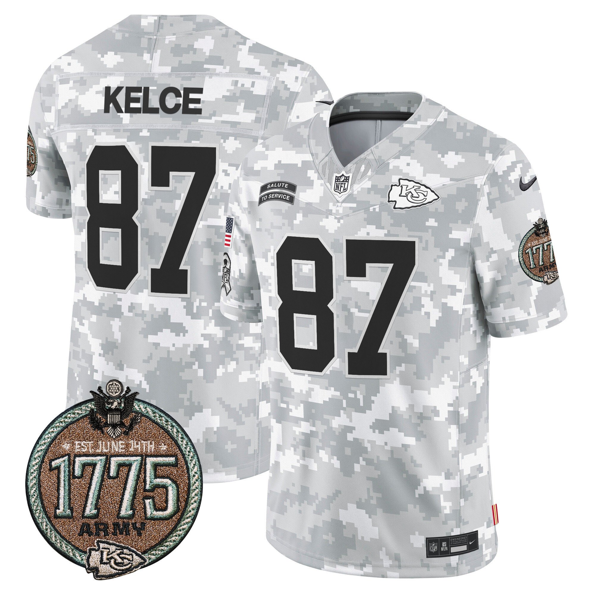 Men's Chiefs 2024 Salute to Service Establishment Year Patch Vapor Limited Jersey - All Stitched - Image 10