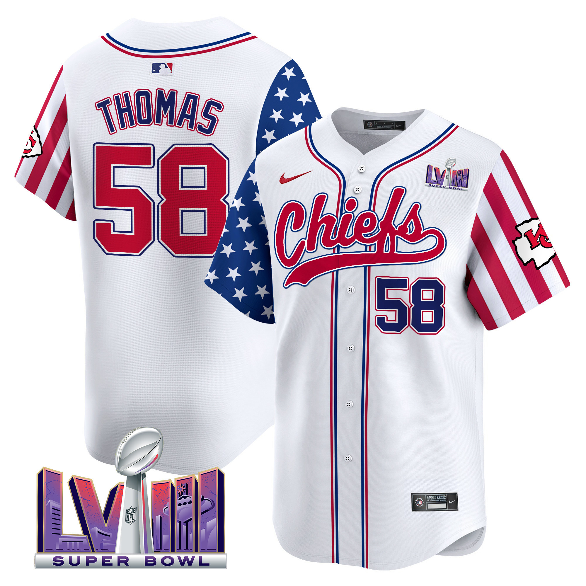 Men's Chiefs 2024 American Style Vapor Premier Limited Jersey - All Stitched - Image 3