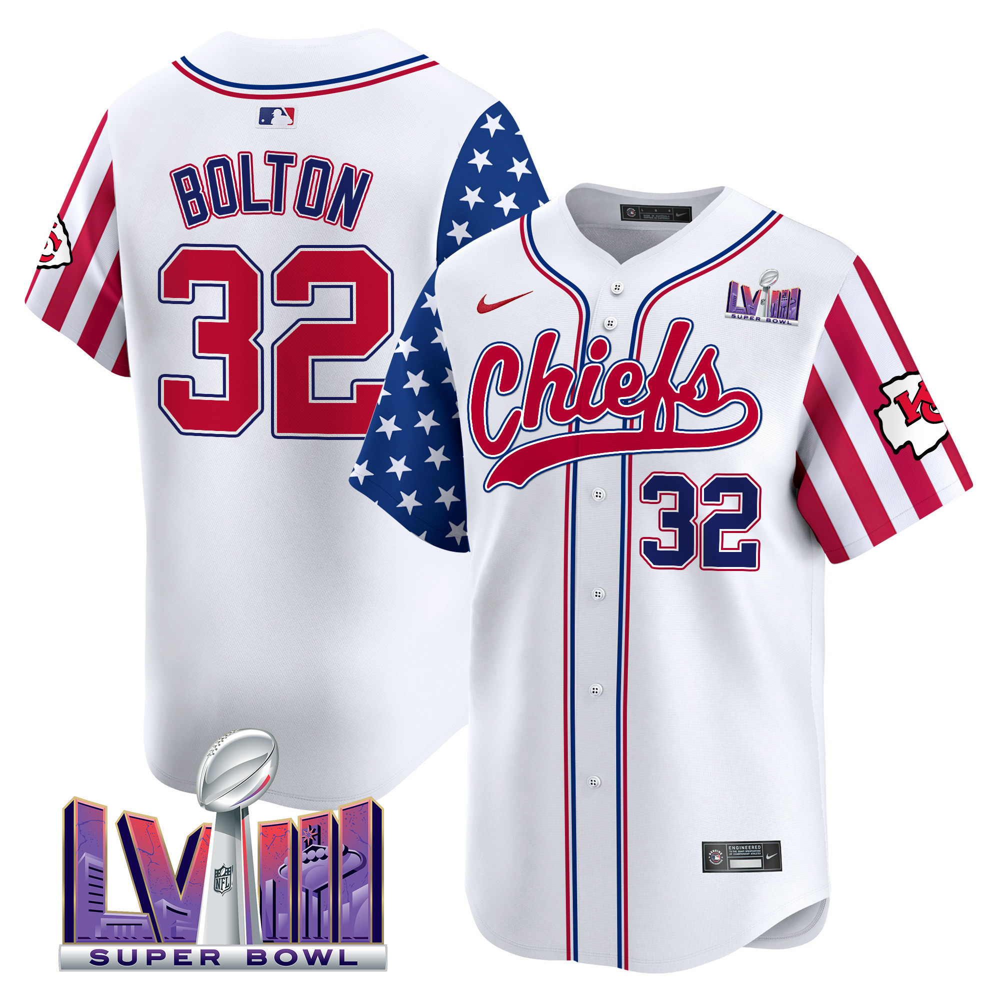 Men's Chiefs 2024 American Style Vapor Premier Limited Jersey - All Stitched - Image 6