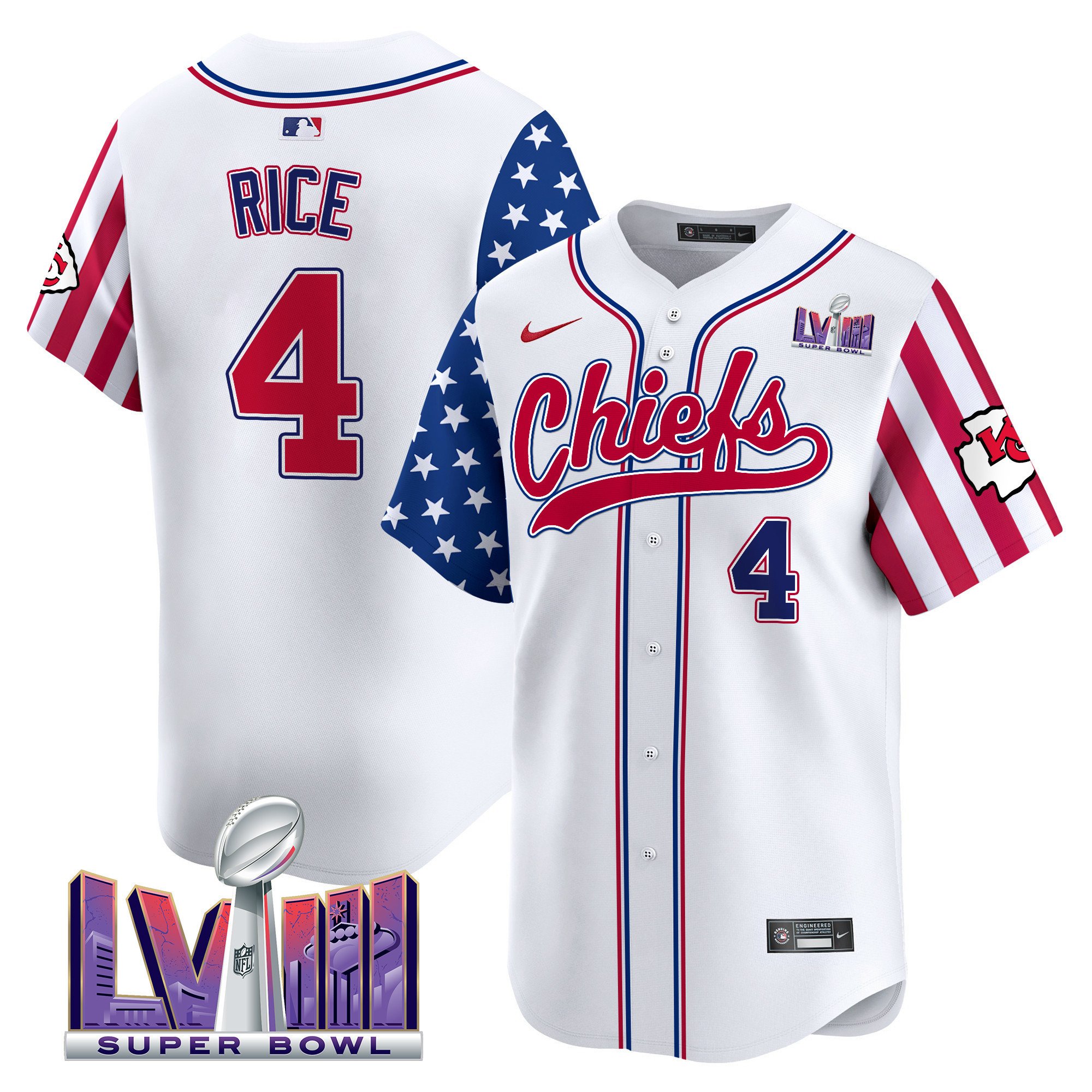 Men's Chiefs 2024 American Style Vapor Premier Limited Jersey - All Stitched - Image 7