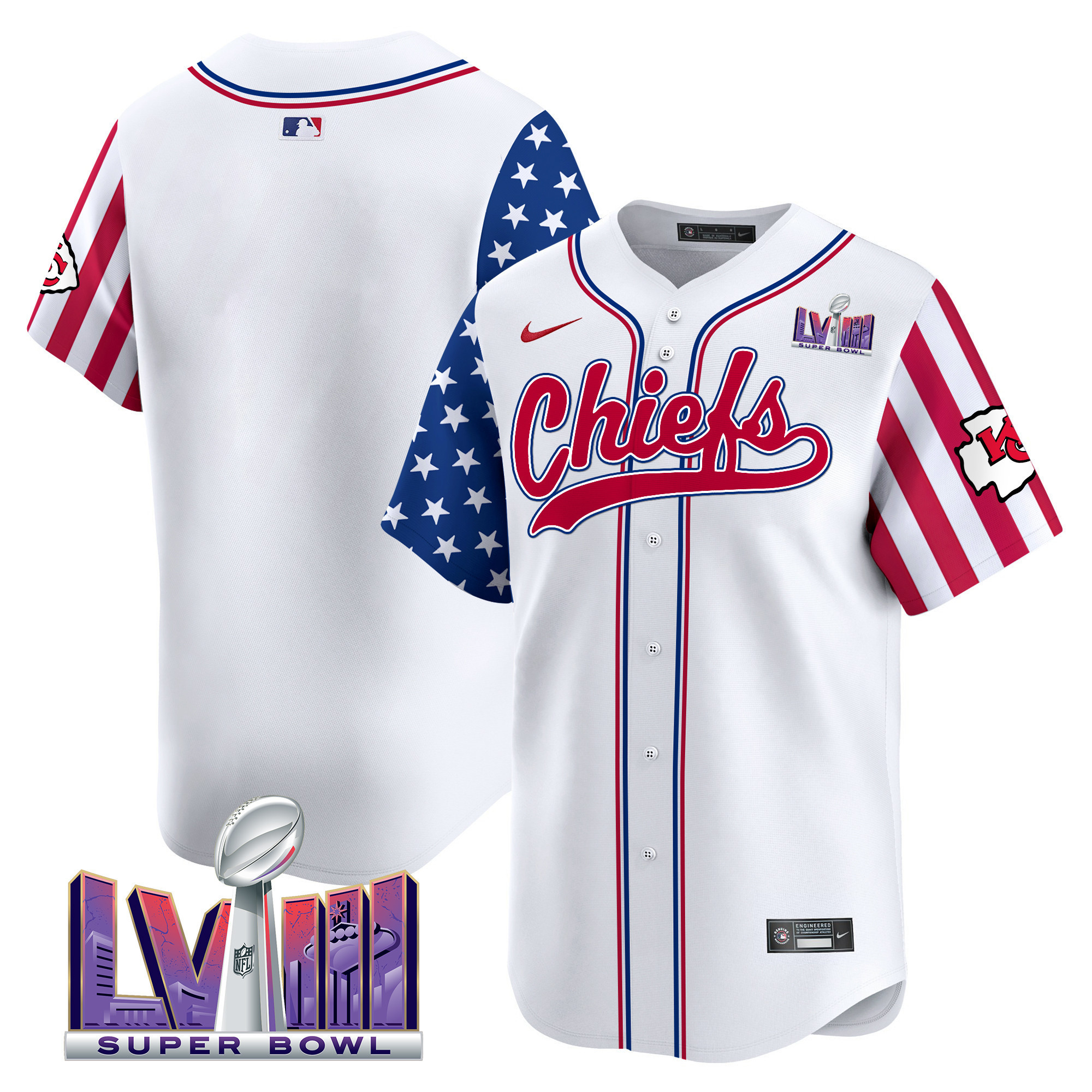 Men's Chiefs 2024 American Style Vapor Premier Limited Jersey - All Stitched - Image 8