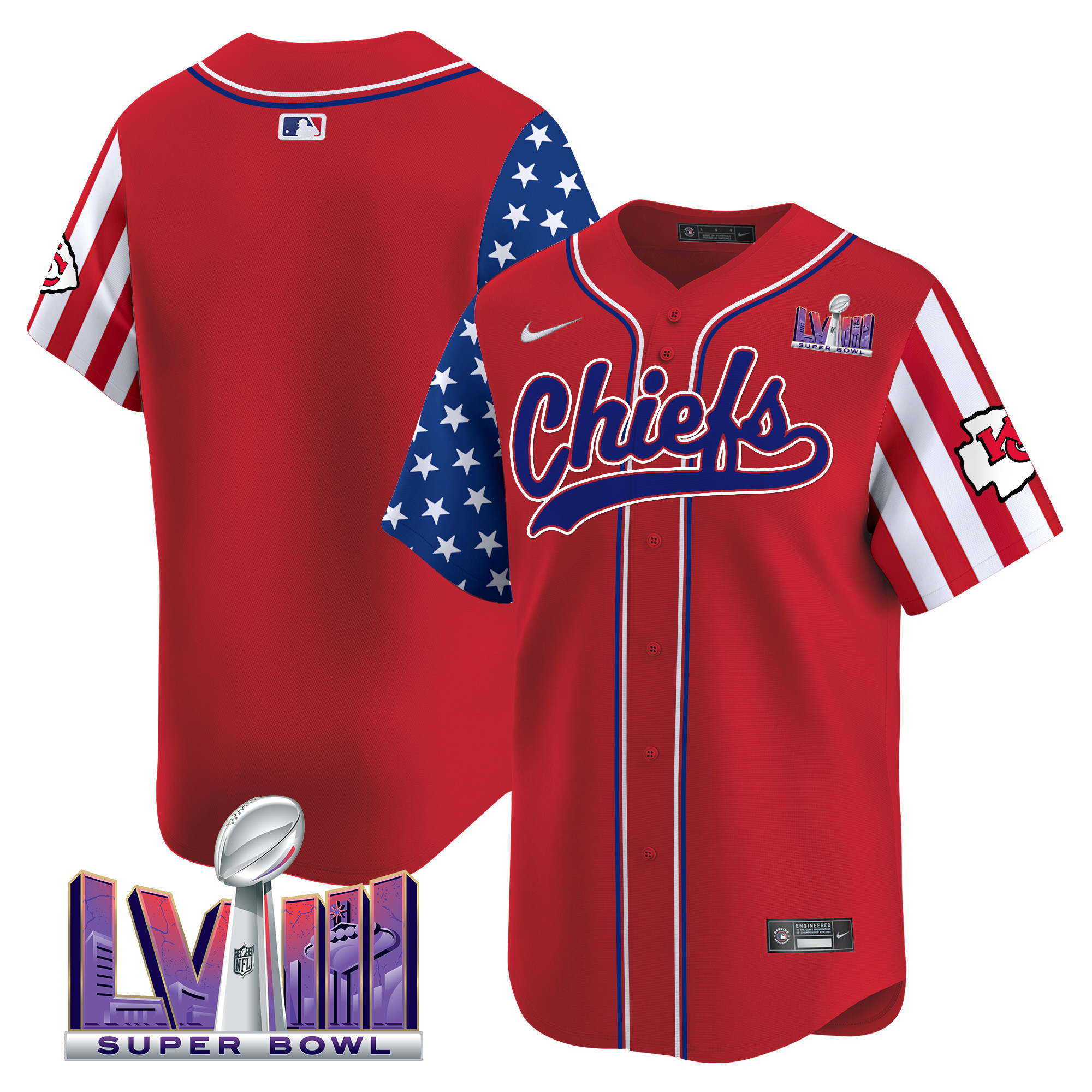 Men's Chiefs 2024 American Style Vapor Premier Limited Jersey - All Stitched - Image 16