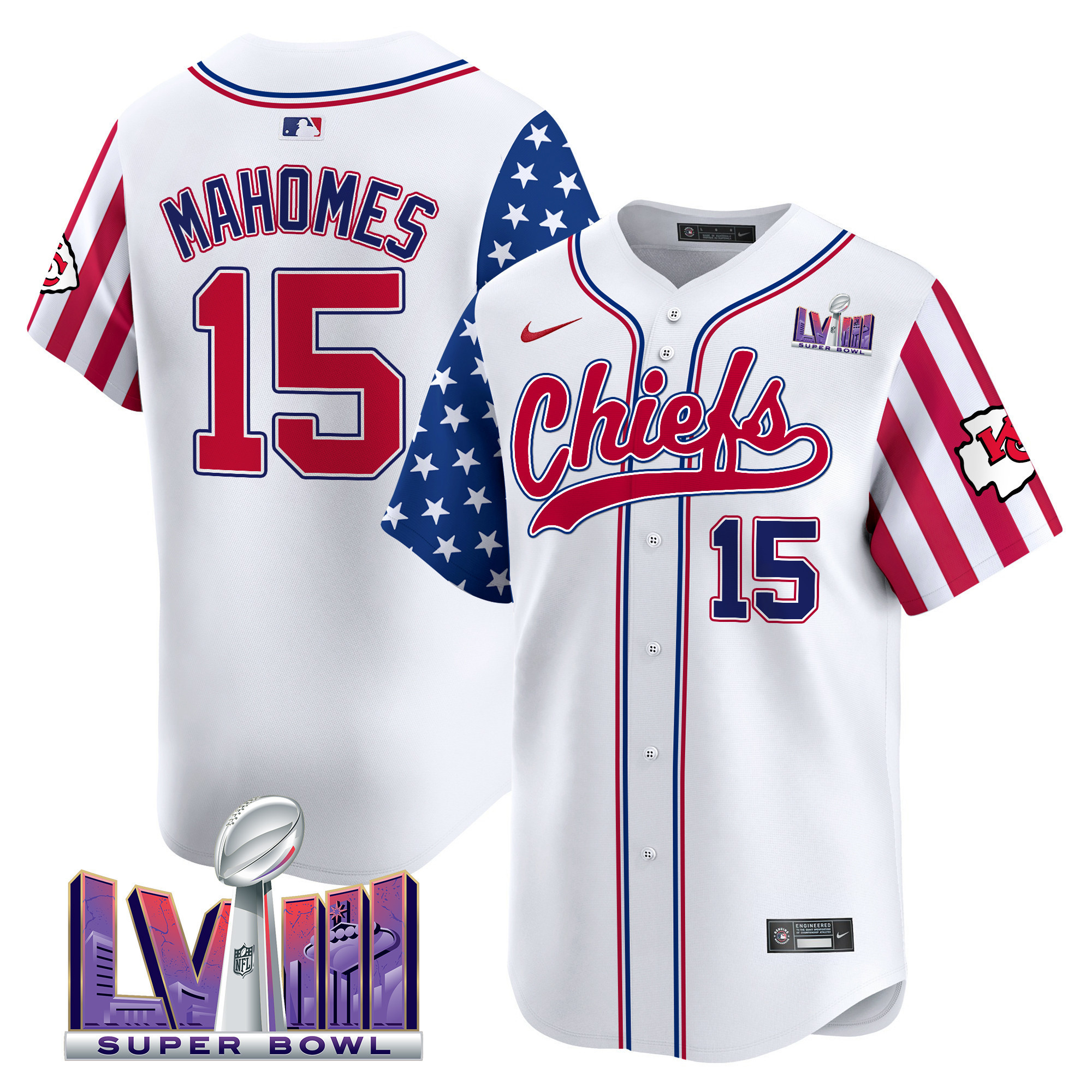 Men's Chiefs 2024 American Style Vapor Premier Limited Jersey - All Stitched