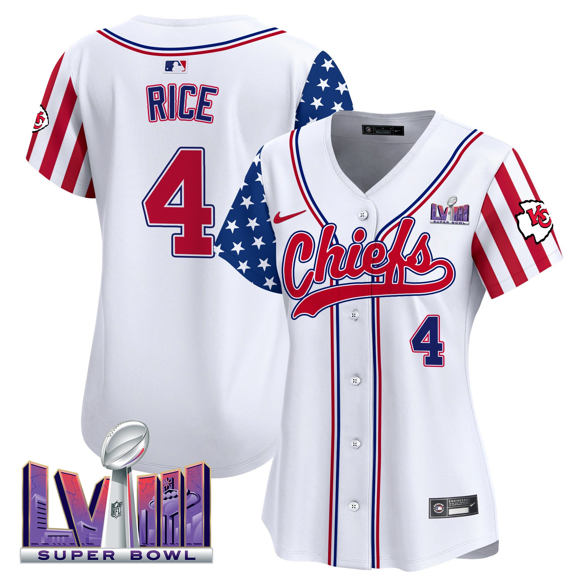 Women's Chiefs 2024 American Style Vapor Premier Limited Jersey - All Stitched - Image 7