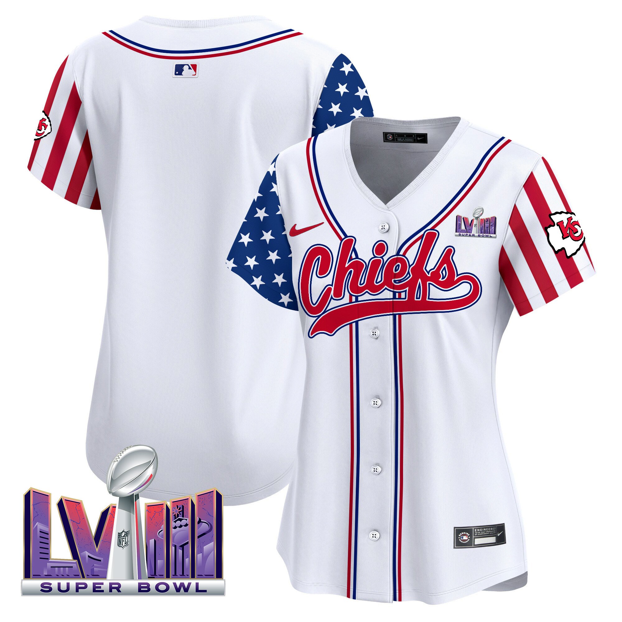 Women's Chiefs 2024 American Style Vapor Premier Limited Jersey - All Stitched - Image 8