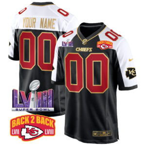 Chiefs Super Bowl LVIII & Back 2 Back Patch Game Custom Jersey - All Stitched