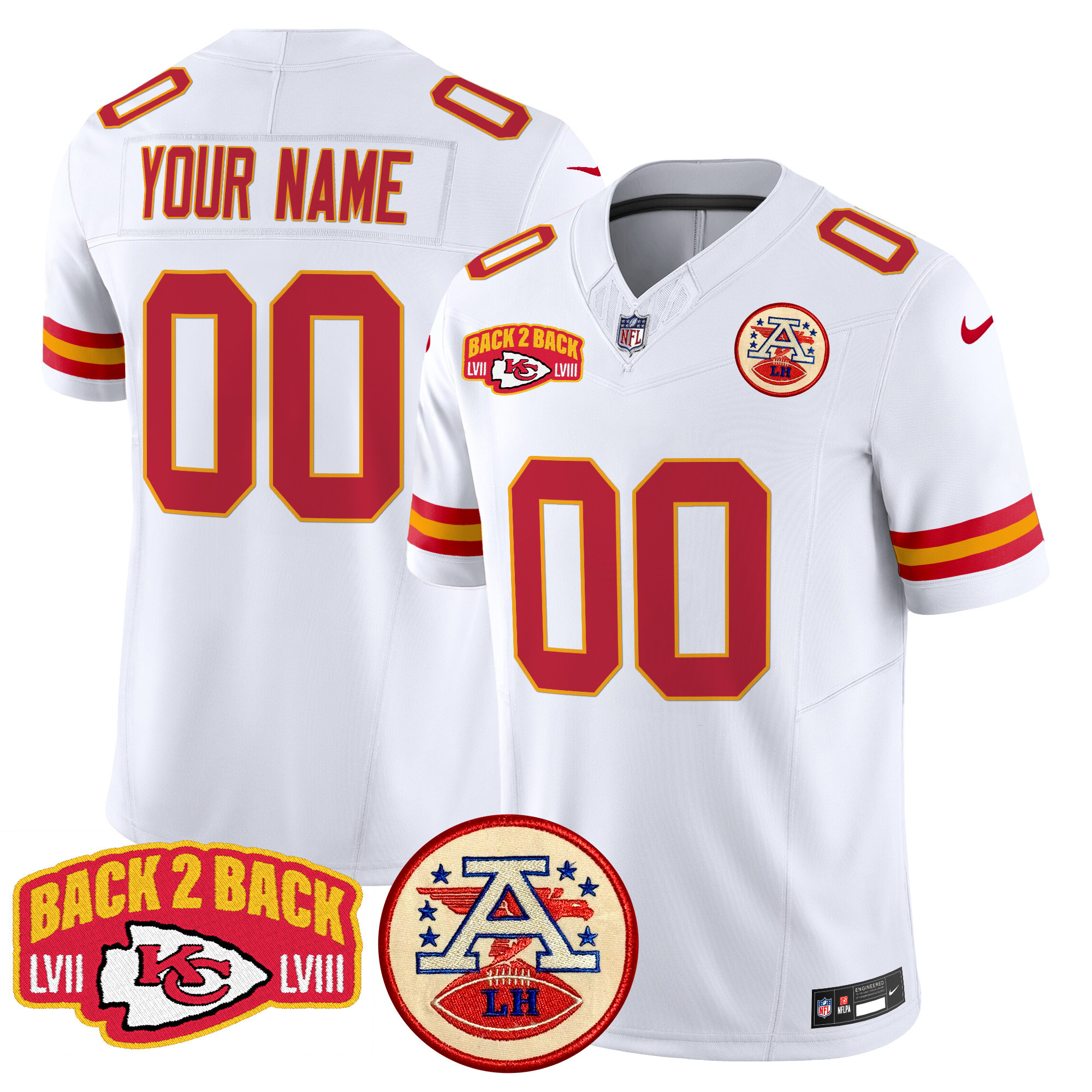Chiefs Super Back 2 Back Patch Vapor Limited Custom Jersey - All Stitched - Image 7