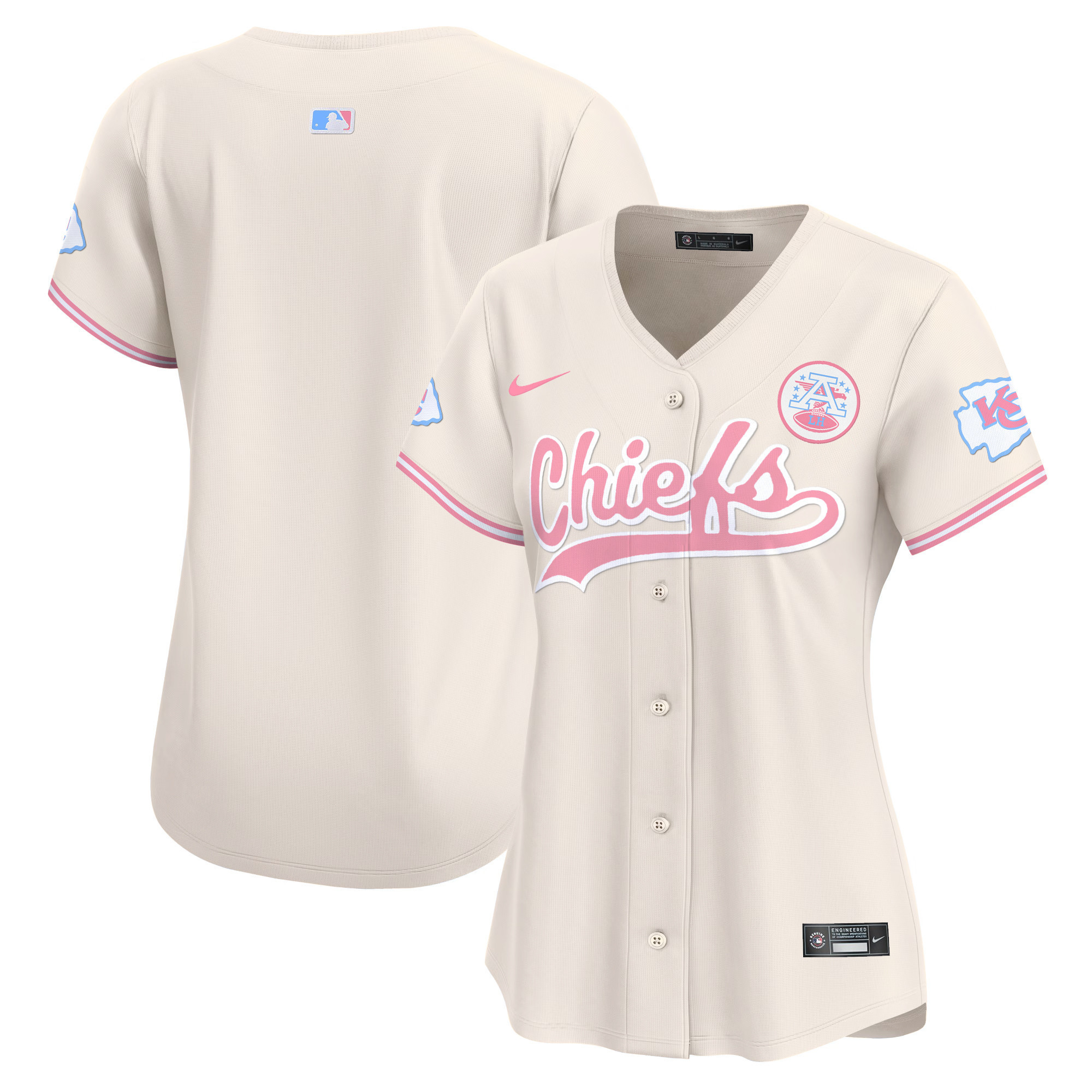 Women's Chiefs Bubblegum Pink Vapor Premier Limited Jersey - All Stitched - Image 27