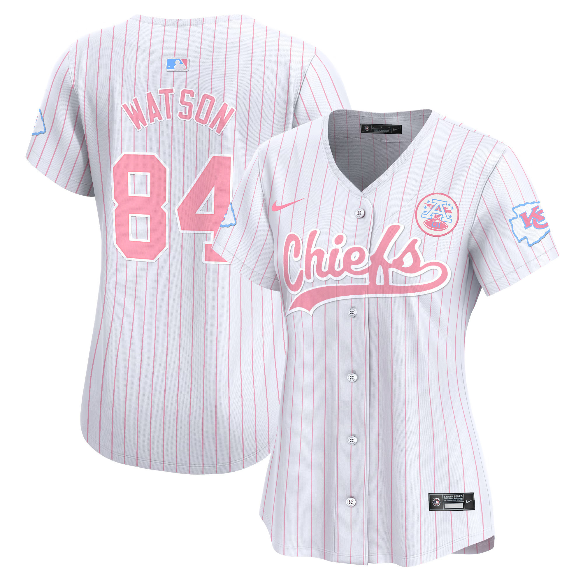 Women's Chiefs Bubblegum Pink Vapor Premier Limited Jersey - All Stitched - Image 33