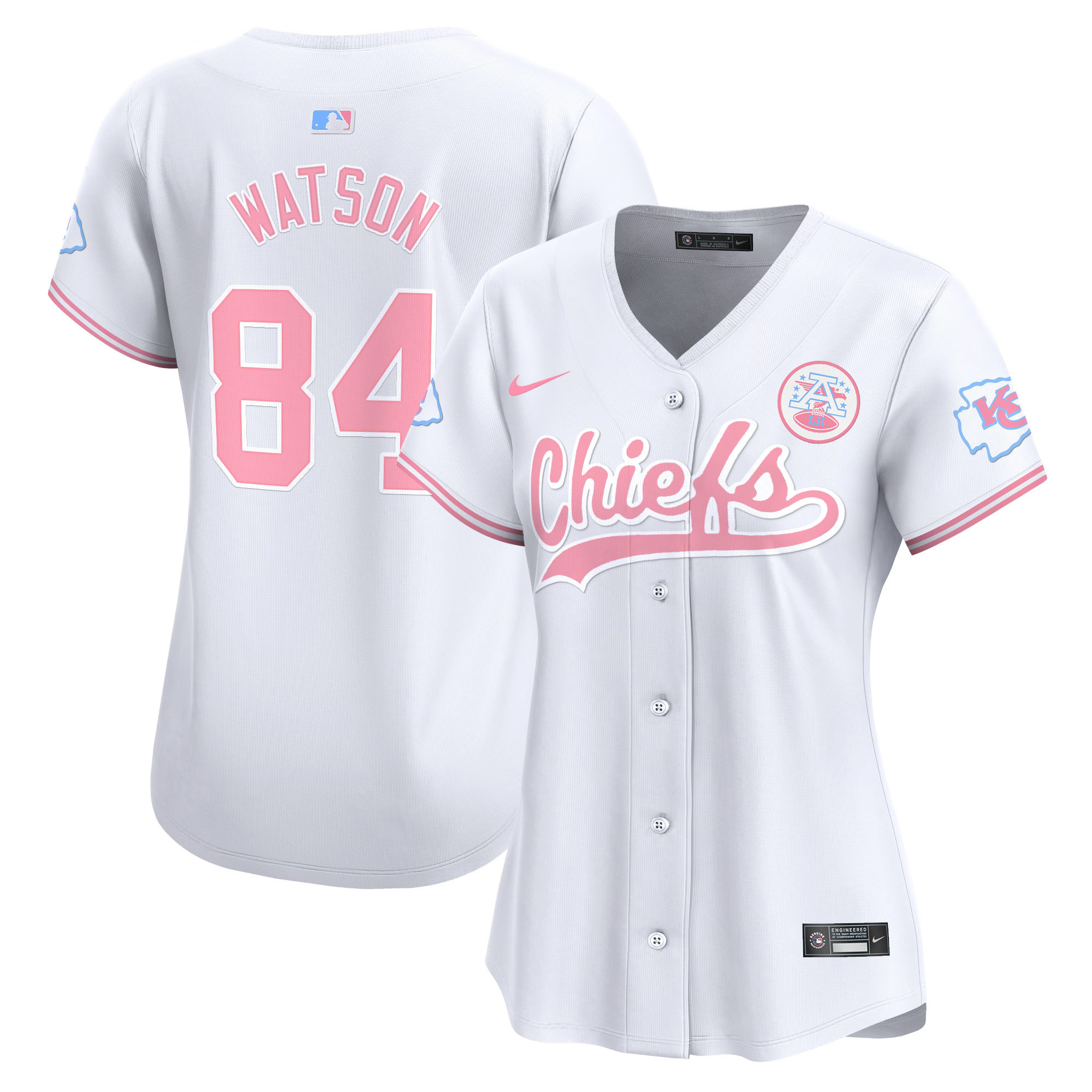 Women's Chiefs Bubblegum Pink Vapor Premier Limited Jersey - All Stitched - Image 42