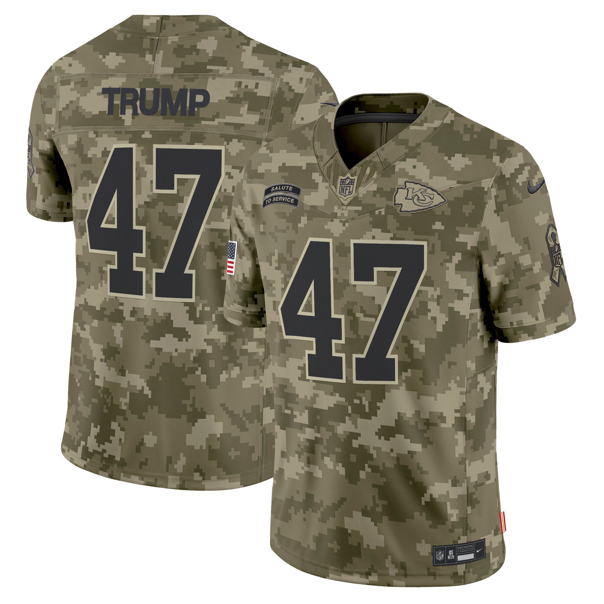 Men's Kansas City Chiefs 2024 Salute to Service Vapor Limited Jersey - All stitched - Image 26