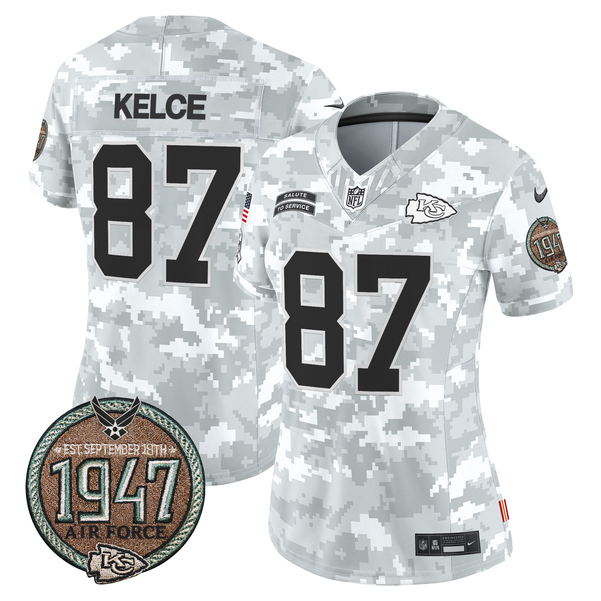 Women's Chiefs 2024 Salute to Service Establishment Year Patch Vapor Limited Jersey - All Stitched - Image 26