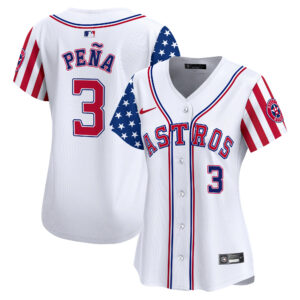 Women's Astros 2024 Independence Day Vapor Premier Limited Jersey - All Stitched
