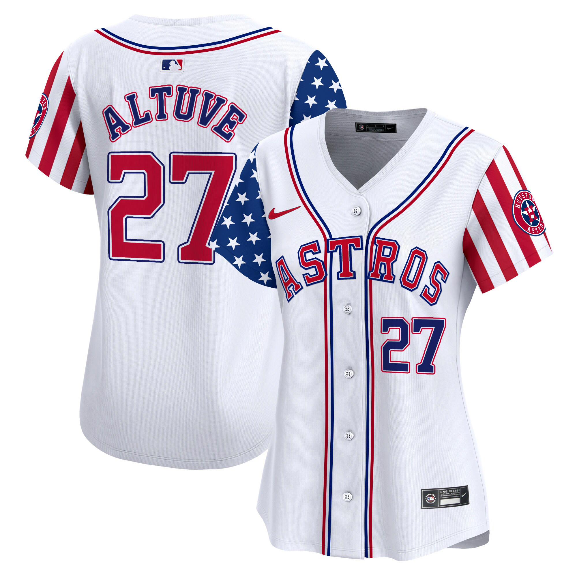 Women's Astros 2024 Independence Day Vapor Premier Limited Jersey - All Stitched - Image 3