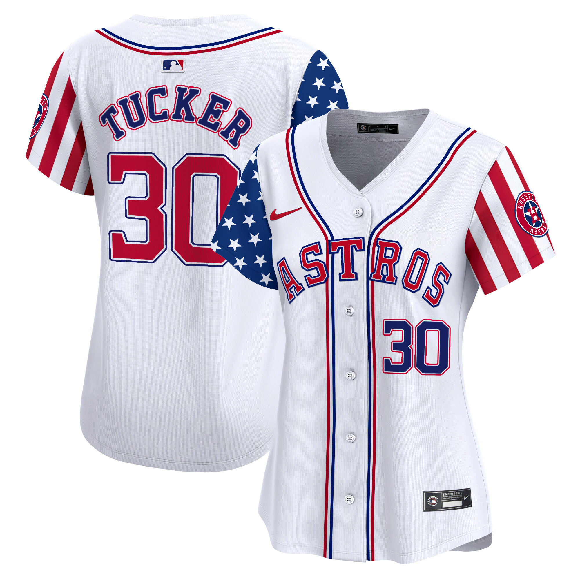 Women's Astros 2024 Independence Day Vapor Premier Limited Jersey - All Stitched - Image 6