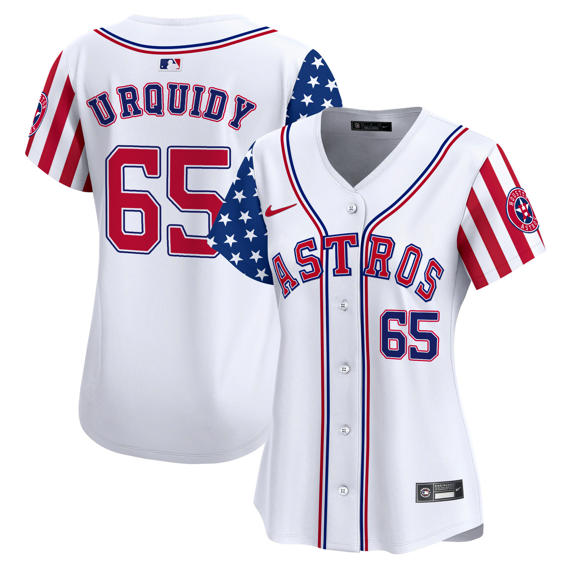 Women's Astros 2024 Independence Day Vapor Premier Limited Jersey - All Stitched - Image 7