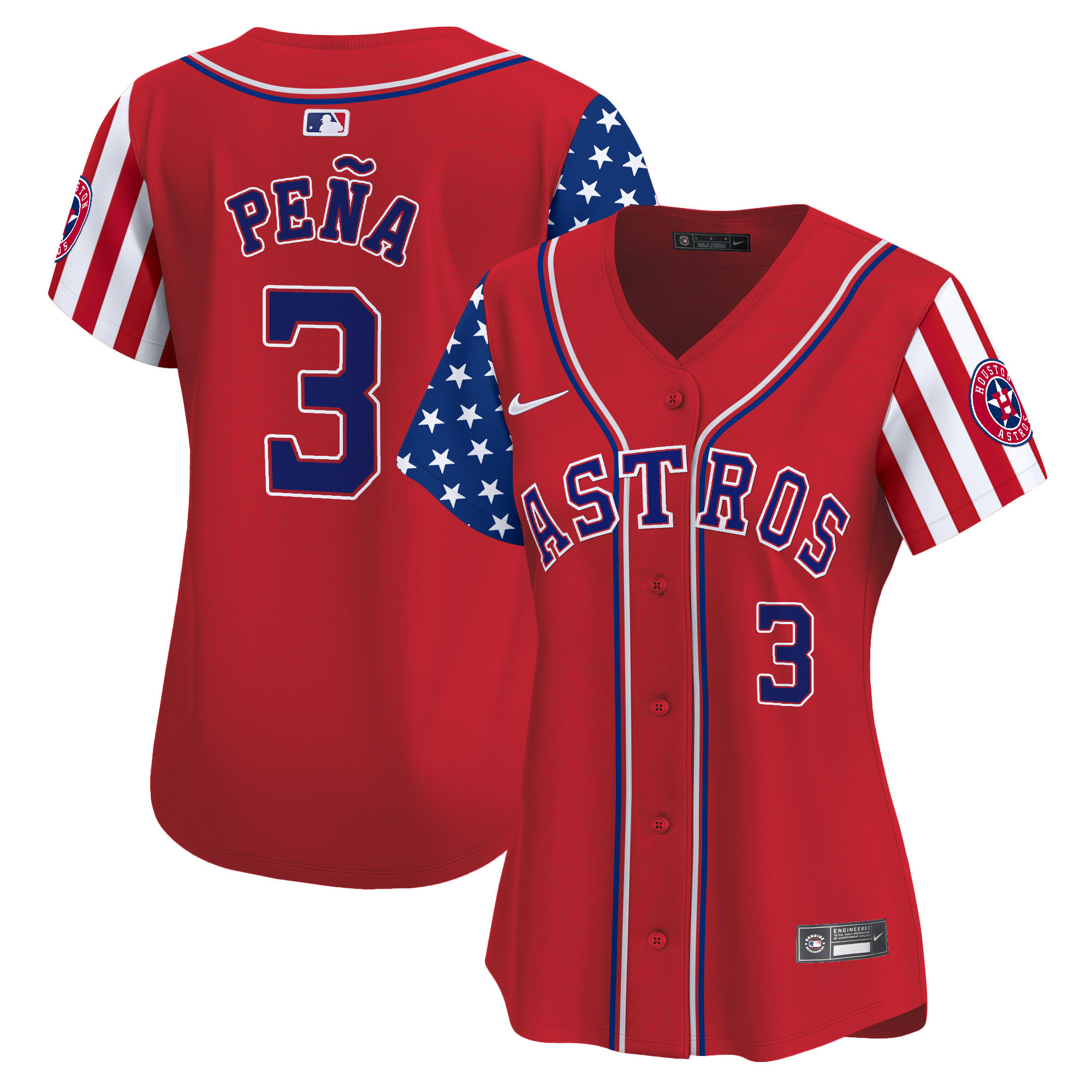 Women's Astros 2024 Independence Day Vapor Premier Limited Jersey - All Stitched - Image 9