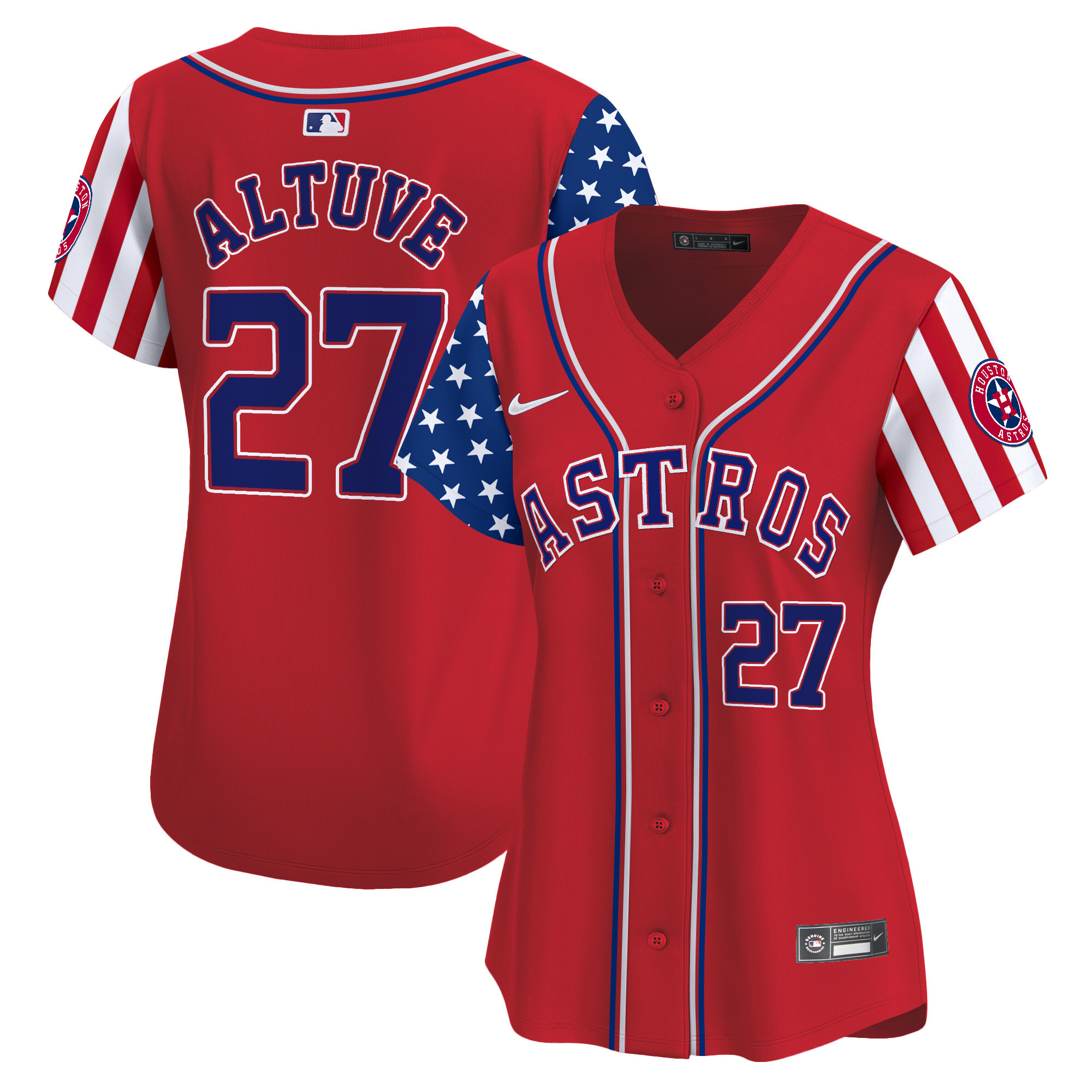 Women's Astros 2024 Independence Day Vapor Premier Limited Jersey - All Stitched - Image 11
